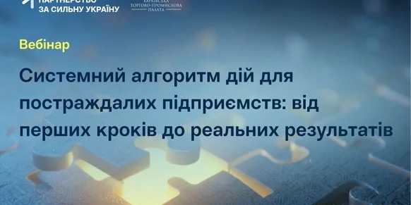 «Системний алгоритм дій для постраждалих підприємств: від перших кроків до реальних результатів»