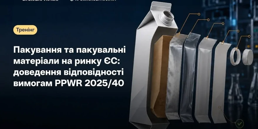 «Пакування та пакувальні матеріали на ринку ЄС: доведення відповідності вимогам PPWR 2025/40»